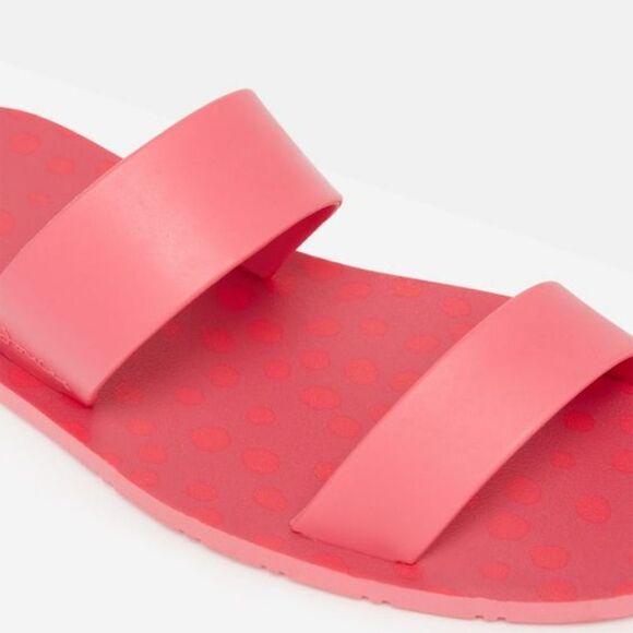 New JOULES ARA Ladies Recycled Rubber Mule Sandals light Pink flip flop size 8 - Picture 2 of 9